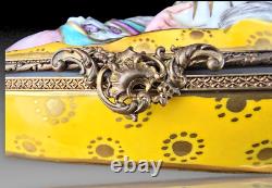 Indian Inkwell Box Porcelain Paris Art Deco 1930 Inkwell Box Aladdin