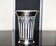 Italian Art Deco Solid Silver 900/1000 Over Lay, White Porcelain Vase, Stamped