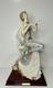 Italy Gorgeous Art Deco Porcelain Dancing Girl On Wood Base By Victorio Sabolina