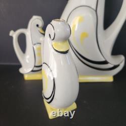 Izida Ceramics, Porcelain Set, Duck Family Figural Set, Bulgarian Art Deco