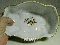 J L MENAU Echt Kobalt Blue Footed Lg. Trinket Dish with Lid-Von Henneberg-9876/1