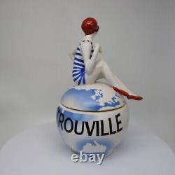 Jewelry Box Figurine Trouville Swimmer Pin-up Sexy Art Deco-German Style St