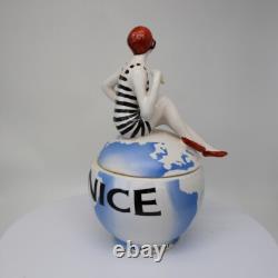 Jewelry box figurine nice swimmer pin-up sexy style Art Deco-German style A