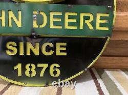 John Deere Tractor Metal Farm Equipment Vintage Style Tractors Cow Horse Decor