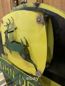 John Deere Tractor Metal Farm Equipment Vintage Style Tractors Cow Horse Decor