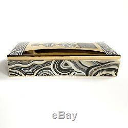 Jonathan Adler Art Pottery Modernist Topiary Long Trinket Box