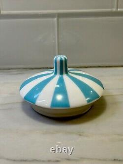 Jonathan Adler Vice Prozac Canister Light Blue & White Art Deco Porcelain NEW