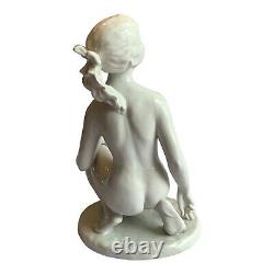 K. Steiner Art Deco Naked Nude Woman Lady German 9365 porcelain figurine 12Tall