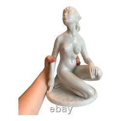 K. Steiner Art Deco Naked Nude Woman Lady German 9365 porcelain figurine 12Tall