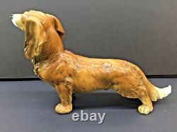 KARL ENS Deco Porcelain long hair Dachshund Dog Figurine Germany