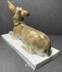 KARL ENS Porcelain Dog Figurine Germany, 5202, 9 Art Deco, Beautiful! Rare! HTF