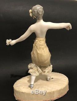 KISTER Antique Porcelain Half Doll Art Deco Lady