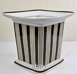 Kaiser Germany Stripes Design by K Nossek Porcelain Vase Art Deco Style Diamond