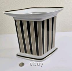 Kaiser Germany Stripes Design by K Nossek Porcelain Vase Art Deco Style Diamond