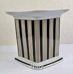 Kaiser Germany Stripes Design by K Nossek Porcelain Vase Art Deco Style Diamond