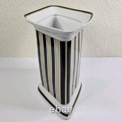 Kaiser Germany Stripes Design by K Nossek Porcelain Vase Art Deco Style Diamond