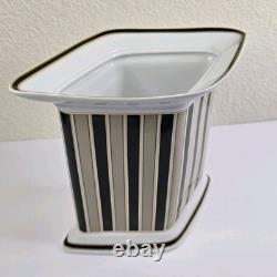 Kaiser Germany Stripes Design by K Nossek Porcelain Vase Art Deco Style Diamond