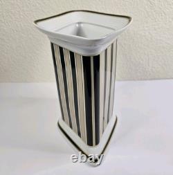 Kaiser Germany Stripes Design by K Nossek Porcelain Vase Art Deco Style Diamond