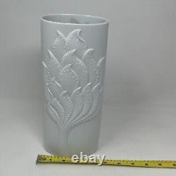 Kaiser Manfred Frey Vase White Porcelain Bisque Art Deco Abstract Leaf 10