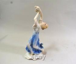 Karl ENS Volkstedt Art Deco Porcelain Figurine Dancer Dancing Woman Porzellan