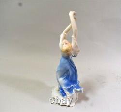 Karl ENS Volkstedt Art Deco Porcelain Figurine Dancer Dancing Woman Porzellan