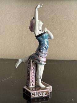 Karl Ens 8 1/4 Tall 1919 1945 Mark Art Deco Female Dancer Porcelain Figurine