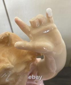 Karl Ens Porcelain Figurine Child With Baby Chick Art Deco From The 1920's