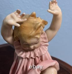 Karl Ens Porcelain Figurine Child With Baby Chick Art Deco From The 1920's
