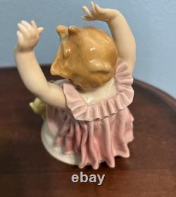 Karl Ens Porcelain Figurine Child With Baby Chick Art Deco From The 1920's