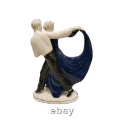 Katzhutte Art Deco Porcelain Figurine Dancing Couple C. 1930's Goldscheider Era Katzhutte Art Deco Porcelain Figurine Dancing Couple C. 1930's Goldscheider Era