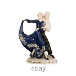 Katzhutte Art Deco Porcelain Figurine Dancing Couple C. 1930's Goldscheider Era