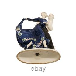 Katzhutte Art Deco Porcelain Figurine Dancing Couple C. 1930's Goldscheider Era Katzhutte Art Deco Porcelain Figurine Dancing Couple C. 1930's Goldscheider Era