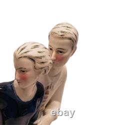 Katzhutte Art Deco Porcelain Figurine Dancing Couple C. 1930's Goldscheider Era Katzhutte Art Deco Porcelain Figurine Dancing Couple C. 1930's Goldscheider Era