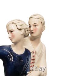 Katzhutte Art Deco Porcelain Figurine Dancing Couple C. 1930's Goldscheider Era