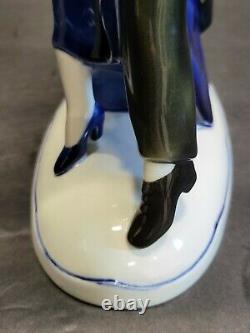 Katzhutte Art Deco Porcelain Figurine Dancing Couple C. 1930's Goldscheider Era