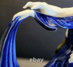 Katzhutte Art Deco Porcelain Figurine Dancing Couple C. 1930's Goldscheider Era