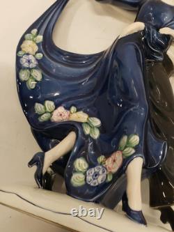 Katzhutte Art Deco Porcelain Figurine Dancing Couple C. 1930's Goldscheider Era Katzhutte Art Deco Porcelain Figurine Dancing Couple C. 1930's Goldscheider Era
