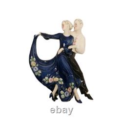 Katzhutte Art Deco Porcelain Figurine Dancing Couple C. 1930's Goldscheider Era Katzhutte Art Deco Porcelain Figurine Dancing Couple C. 1930's Goldscheider Era