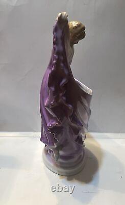 Katzhutte Porcelain DANCING LADY Hertwig & Co/Germany 8.5 Figurine Vase # 5327