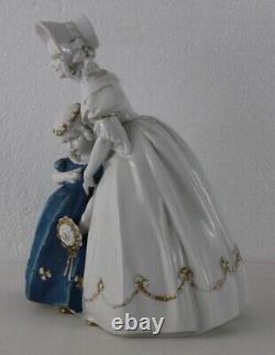 Katzhutte Thuringia H. Germany Porcelain figurine mother with daughter