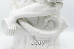 Kpm Germany 1950 Seated Monkey With Banana White Blanc D'chine Porcelain Figure