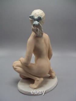 Kurt Steiner Art Deco Naked Nude Woman Girl Lady German porcelain figurine 4618