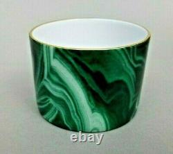 L'Objet Malachite Cup & Saucer Green Gilded Tea Coffee Porcelain New