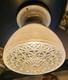 Large Art Deco Porcelain Ceiling Flush Mount Light Fixture Milk Glass To Clear
