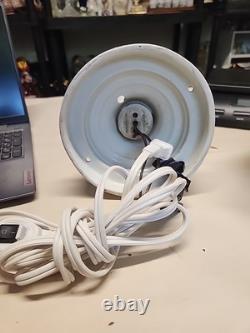 LARGE Art Deco Porcelain Ceiling Flush Mount Light Fixture Milk Glass To Clear