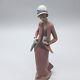 Lladro Nao 1232 Autumn Stroll Retired! Mint! Lady In Pink Dress Withcat & Umbrella
