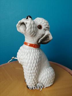 Lampe Veilleuse En Porcelaine Art Déco Caniche Perfume Lamp Night Light Poodle