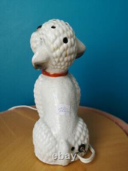 Lampe Veilleuse En Porcelaine Art Déco Caniche Perfume Lamp Night Light Poodle