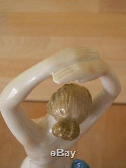 Large 13 Inch Art Deco Karl Ens Porcelain Figure Of A Dancing Nude Signed