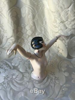 Large Half-doll/demi-figurine/buste Porcelaine/teepuppe/pincushion/art Deco/xxl